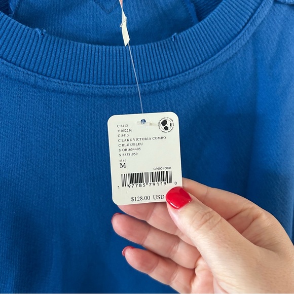 NWT Free People Eleanor Sweatshirt Dress Lake Victoria Blue - Picture 4 of 7